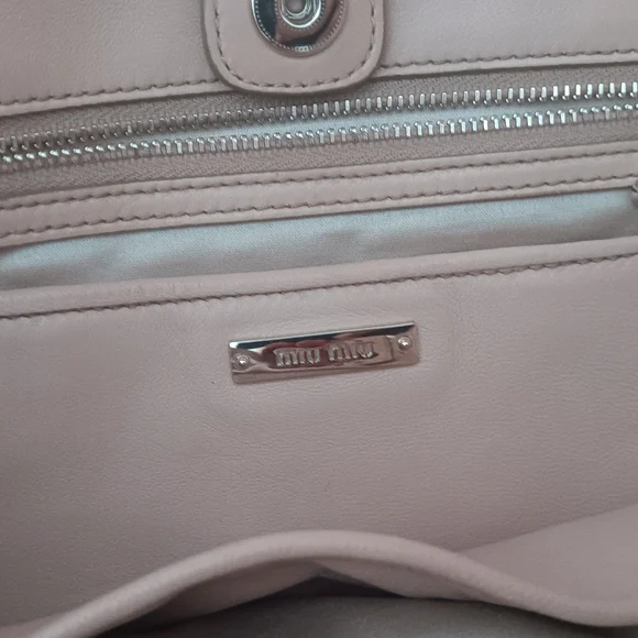 Miu Miu Nappa Matelasse Swarovski Crystal Tote Cammeo EUC - Picture 12 of 16